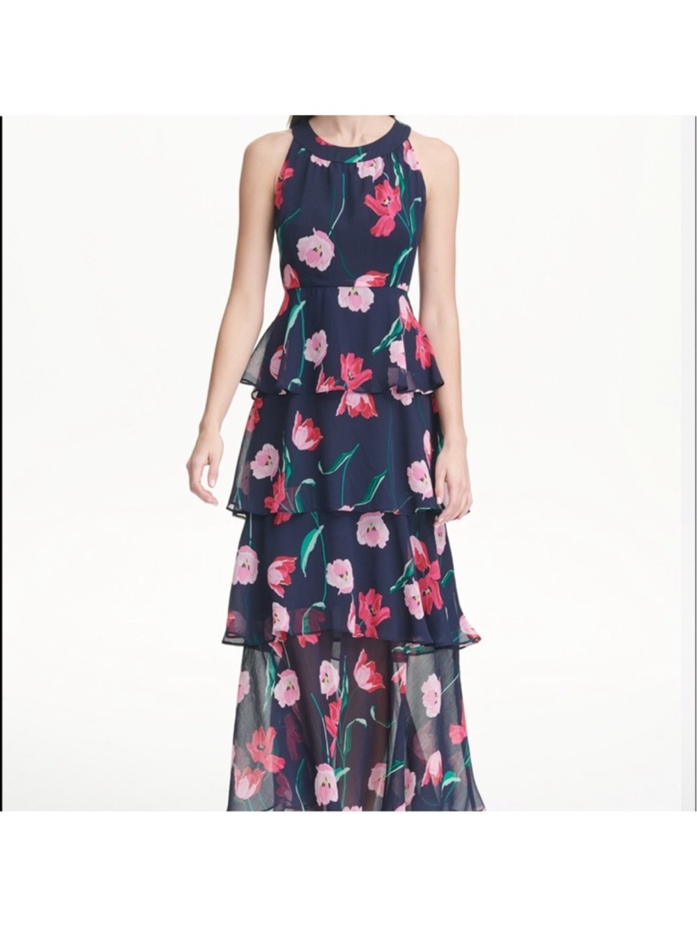 Brand new Tommy Hilfiger Floral cascade halter Dress Sz 8